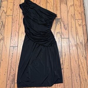 Boston Proper Ruched One Shoulder Dress